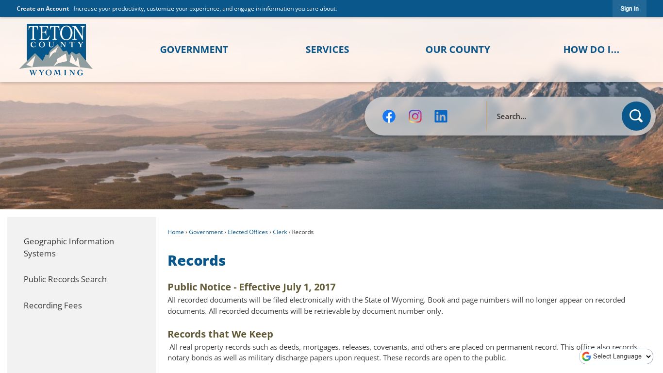 Records | Teton County, WY